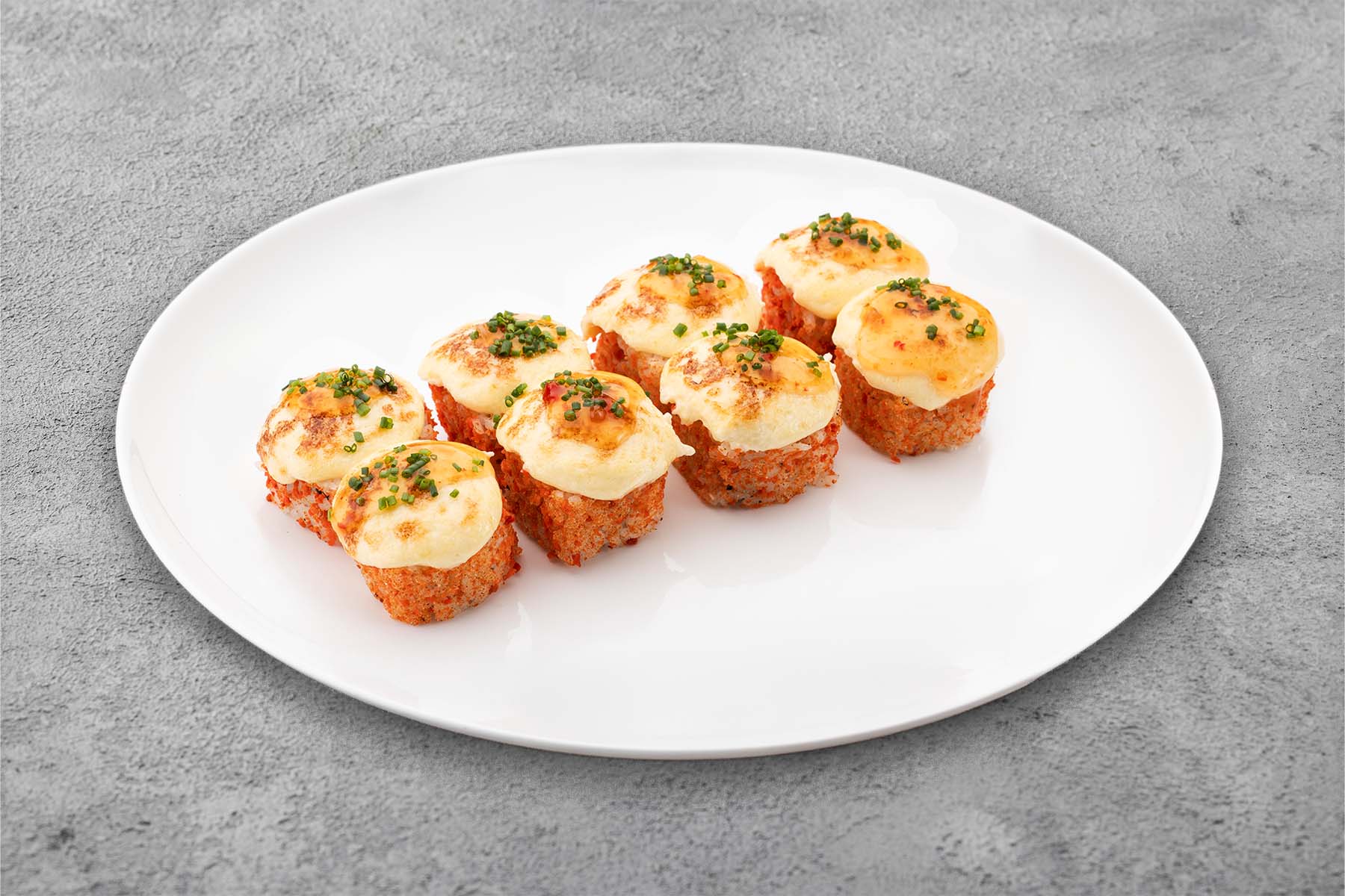 Baked roll with salmon photo