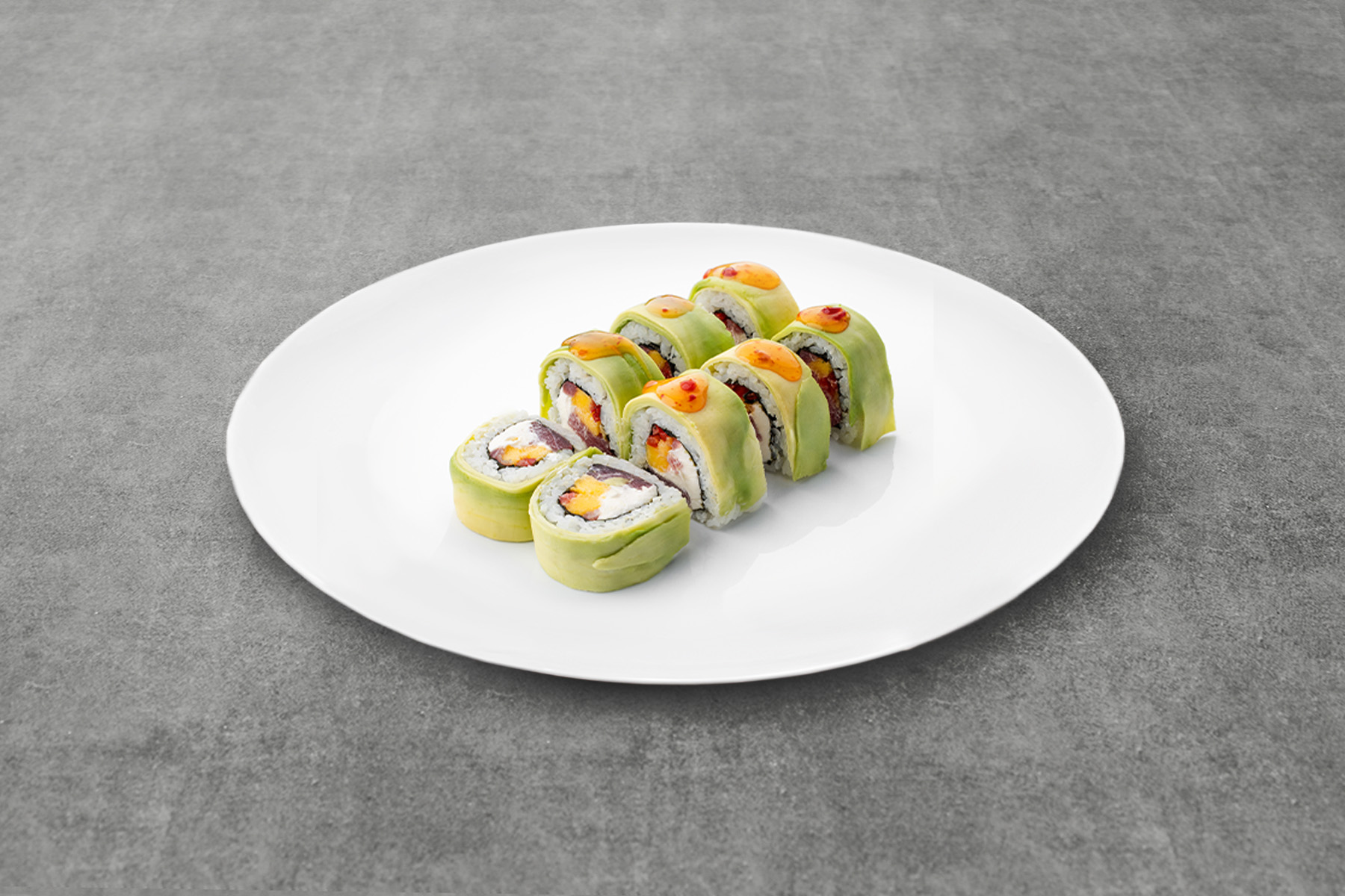 Pikantny roll mango tunczyk — zdjęcie