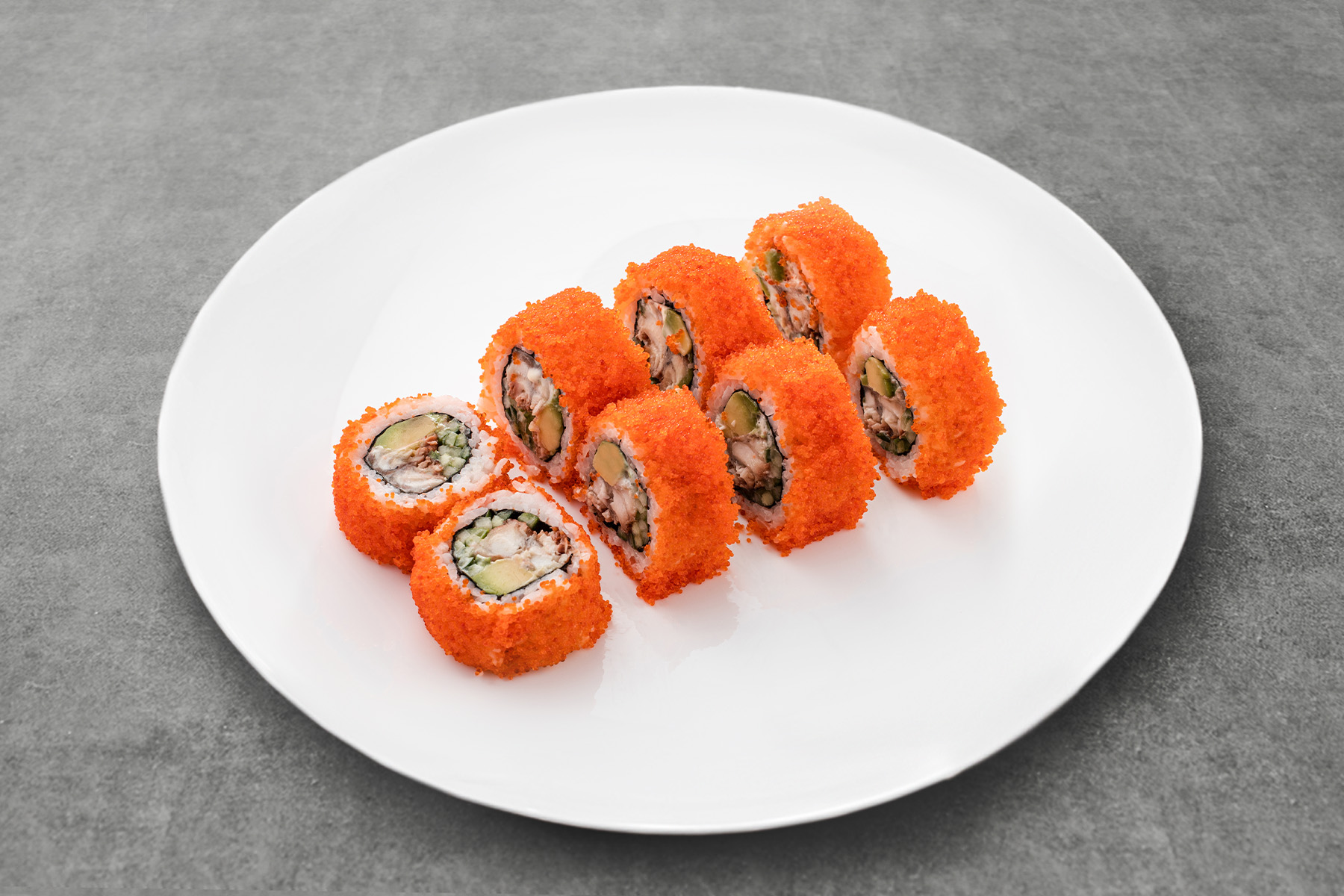 Рол Каліфорнія з вугром в ікрі — фото