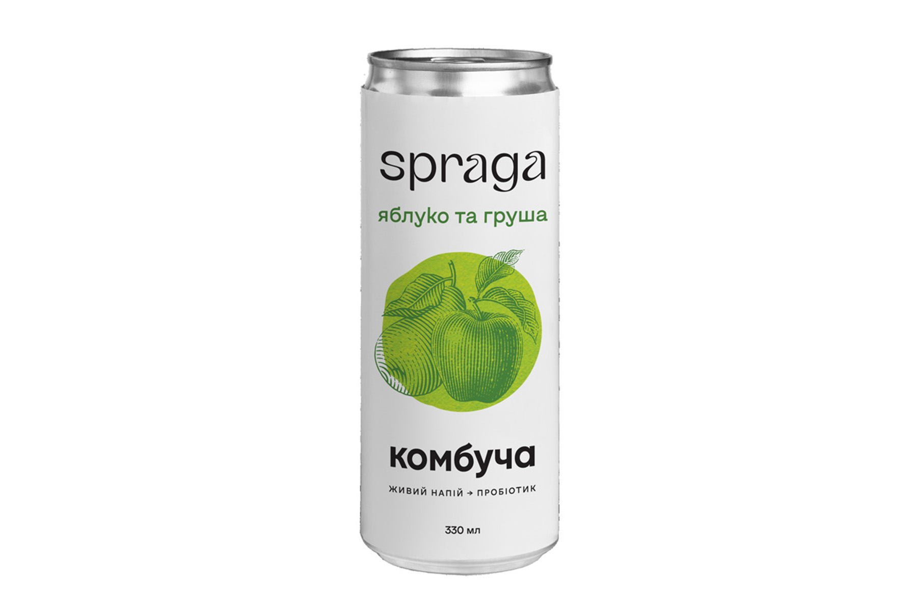 Напій Комбуча Яблуко та Груша 0,33л — фото