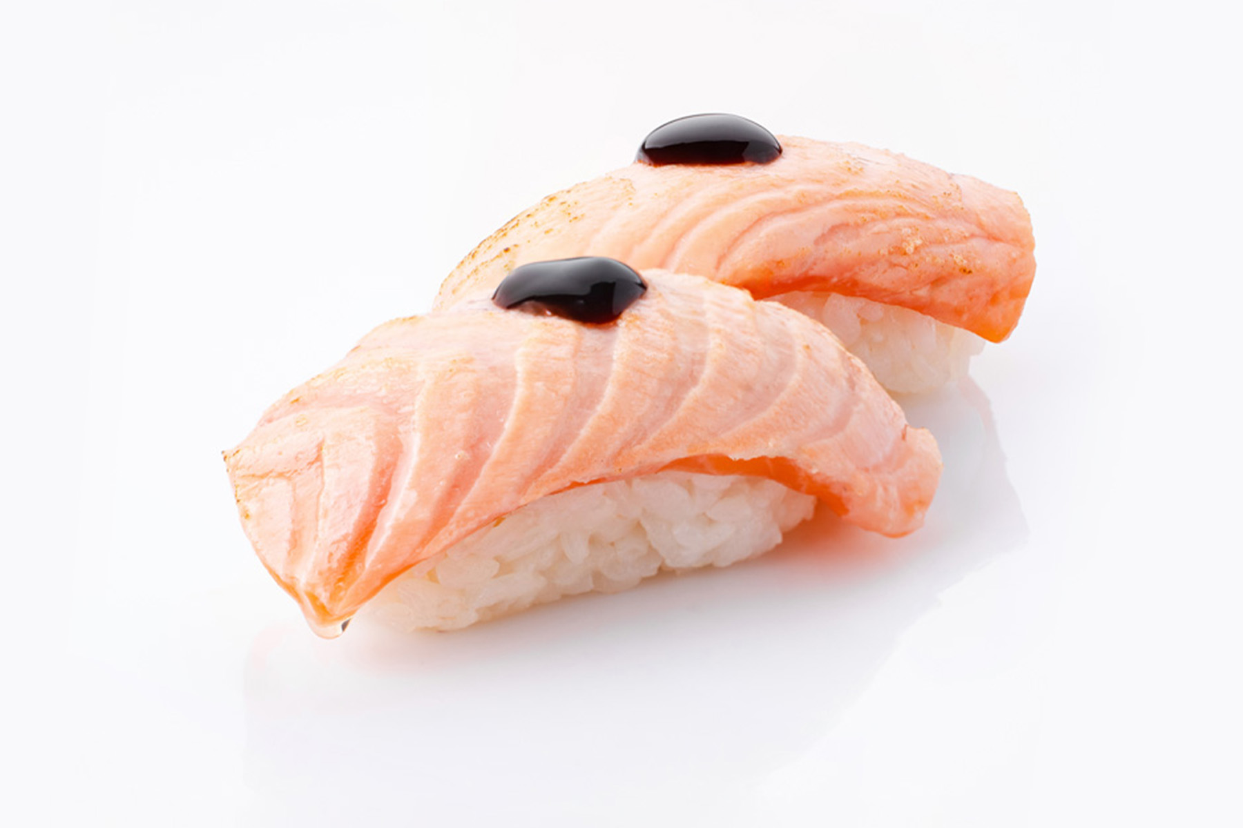 Grilled salmon nigiri photo