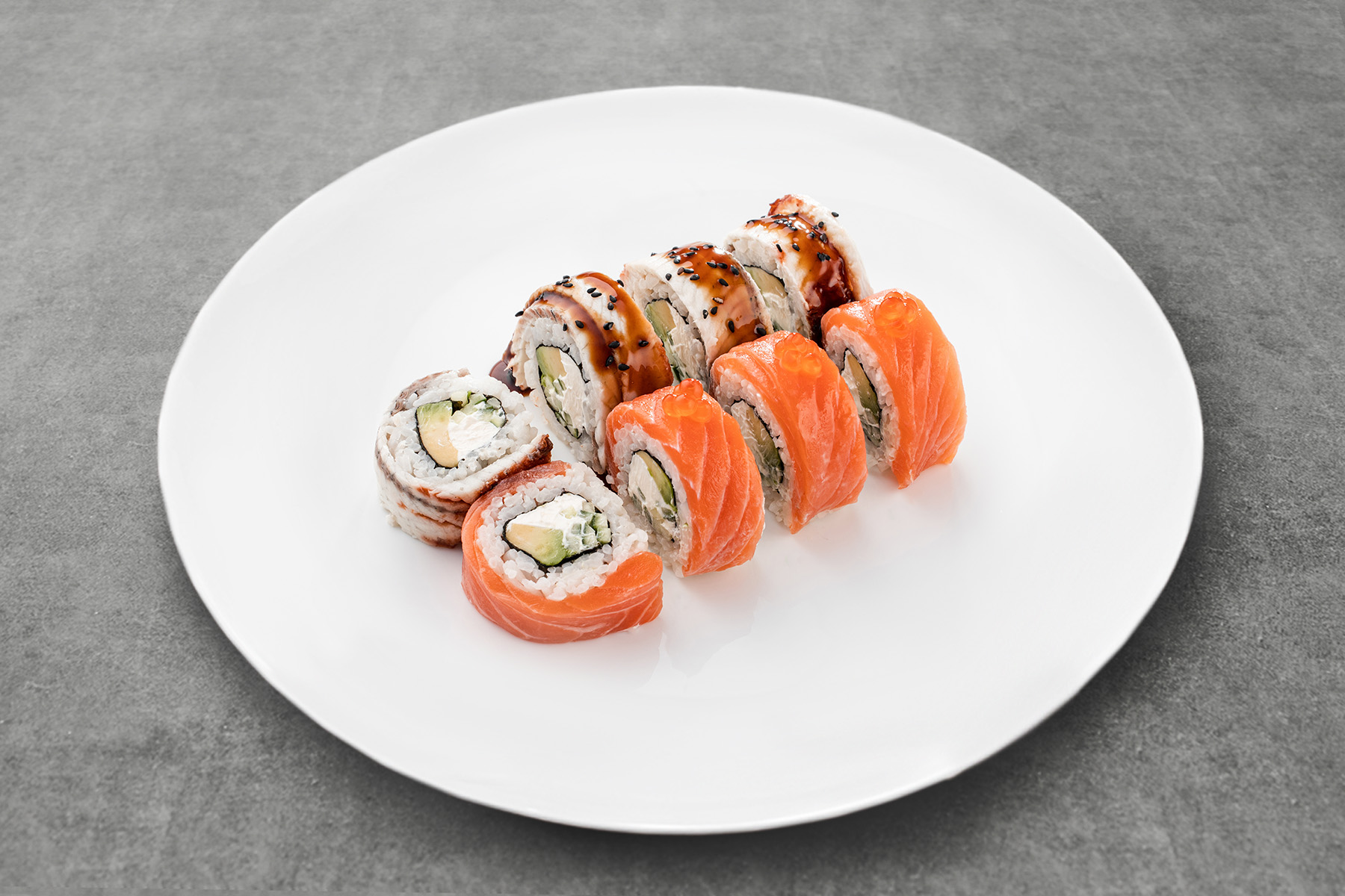 Philadelphia roll with salmon and eel photo